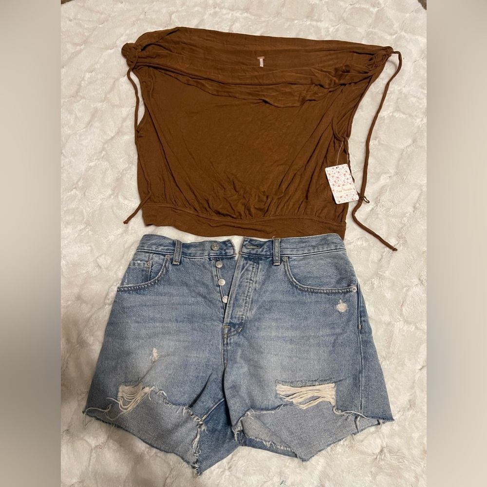 Free people set top and shorts